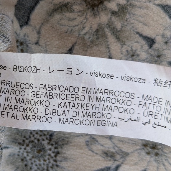 Zara Women's Basic Floral Green Print Mini Dress 3/4 Sleeves Viscose - Picture 11 of 12